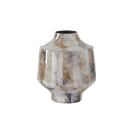 Decorative vase with a textured surface on a white background