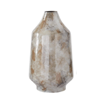 Decorative vase with a textured surface on a white background