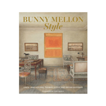Book cover of 'Bunny Mellon Style' with interior design illustration and title text.
