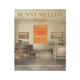 Book cover of 'Bunny Mellon Style' with interior design illustration and title text.
