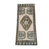 Decorative rug with geometric pattern on a white background
