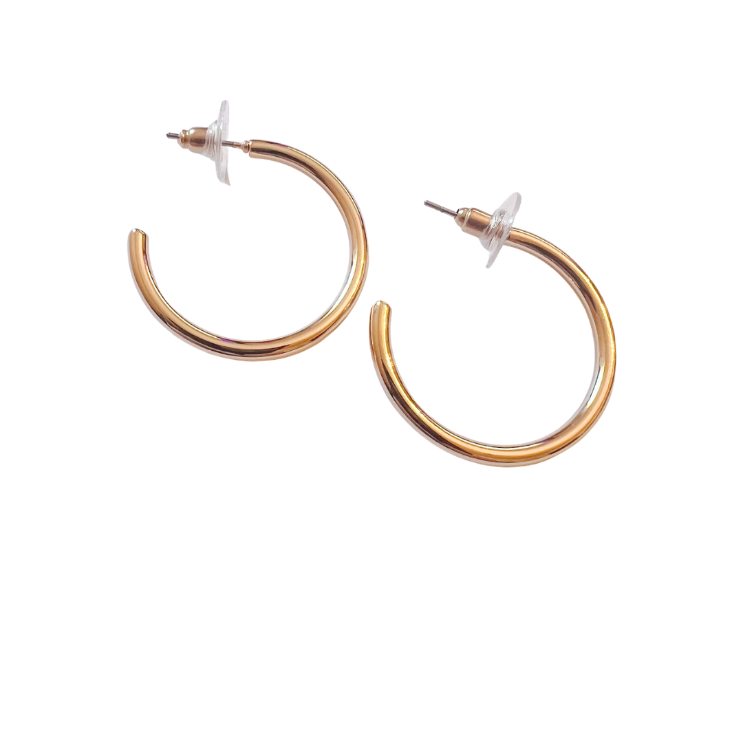 gold hoop earrings
