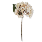 Artificial flower stem with cream-colored flowers on a white background