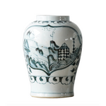 hand painted Jingdezhen vase with landscape scene