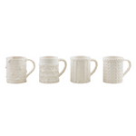 white woven ceramic mug