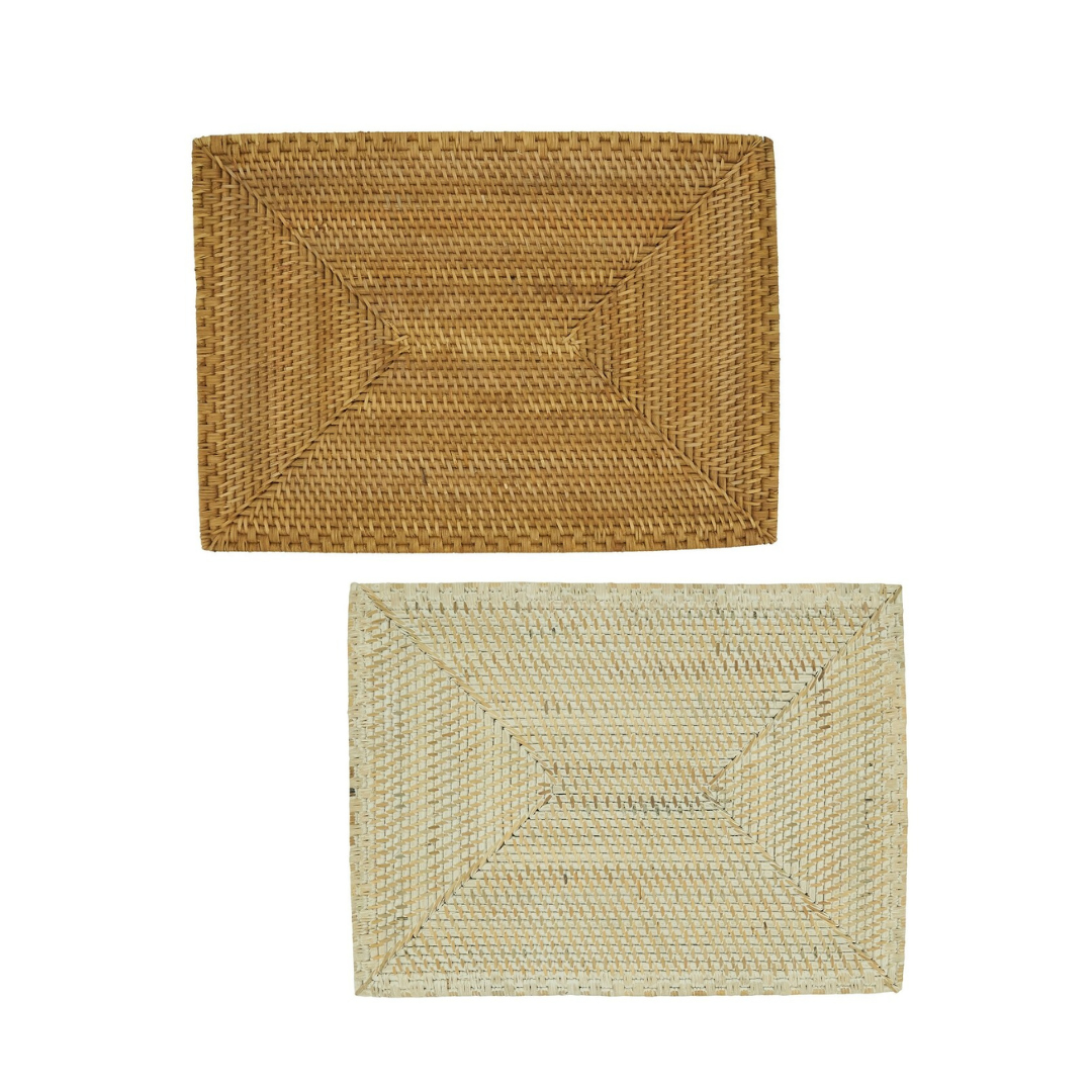 woven rattan placemat, available in two styles
