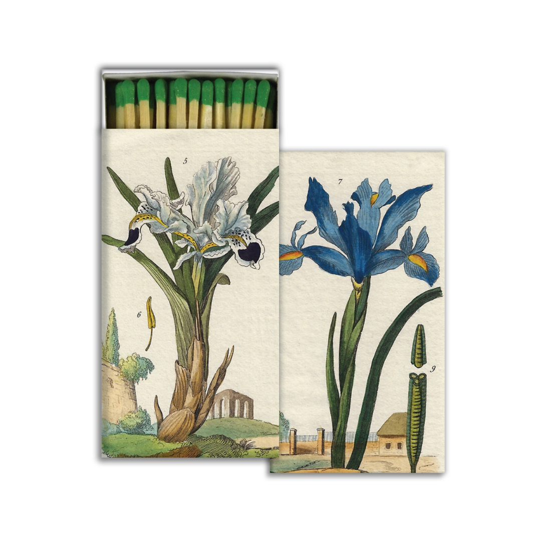 iris motif boxed matches, 50 matches