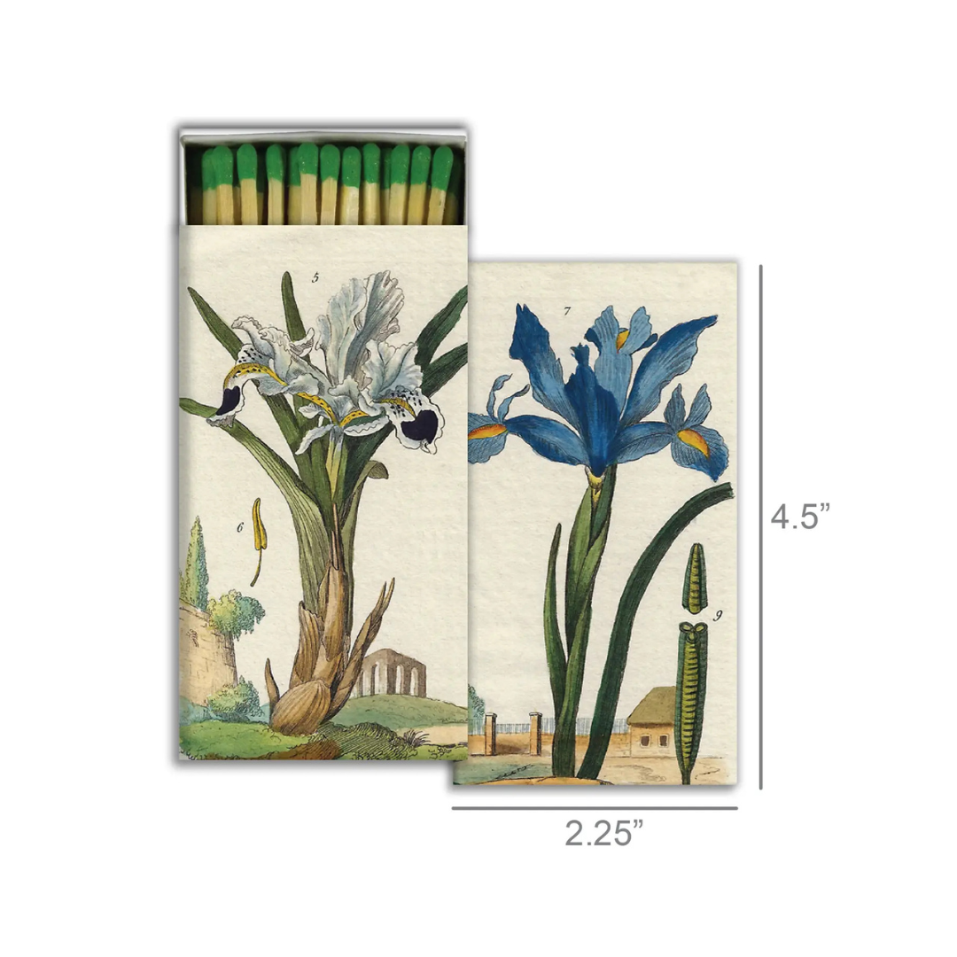 iris motif boxed matches, 50 matches