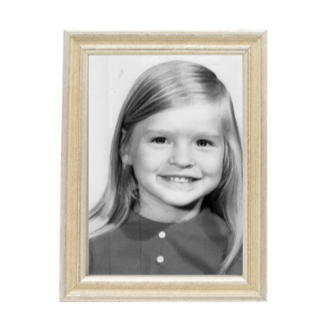 Italian wood picture frame with silver trim