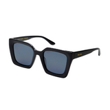 sleek black square sunglasses