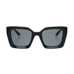 sleek black square sunglasses
