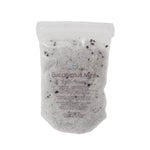 Bath bomb with speckles on a white background