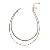 two chain twisted layered necklace