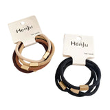 stretchy elastic simple hair ties, 2 colors