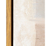 Close-up of a textured wall with a wooden border on the left.