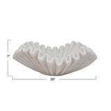 Decorative shell with measurements on a white background