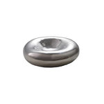 Metallic bowl on a white background