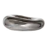 Silver bowl on a white background