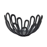 cast aluminum open decorative Altamonte Bowl in black