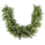 9' faux green Appalachian pine garland
