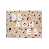 Book cover of 'Beaches' by Gray Malin with colorful beach-themed illustrations on a beige background.