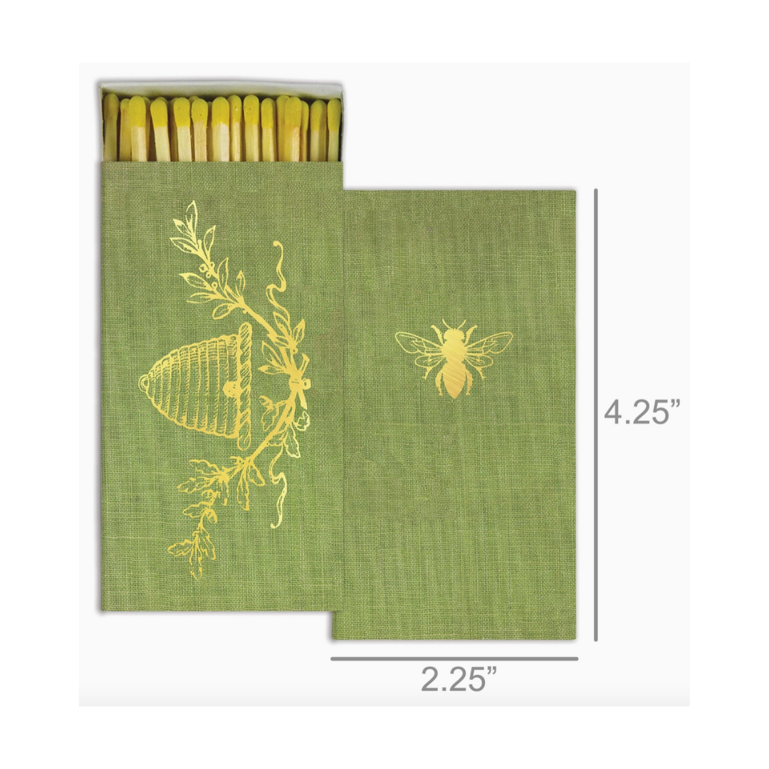 bee crest boxed matches measurements