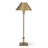 Slender Gold Metal Table Lamp, 30"H