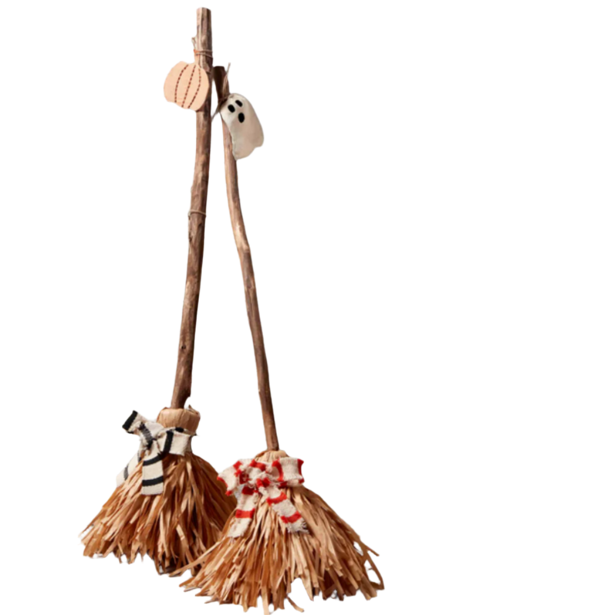 pumpkin and ghost broom, halloween decor