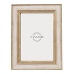 cream picture frame with gold detail, 3 sizes