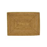 caramel woven rattan placemat