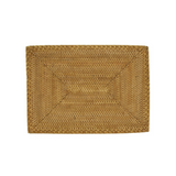caramel woven rattan placemat