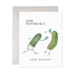 pickleball birthday greeting card with coordinating envelope