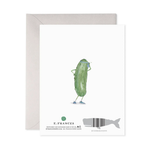 back of the pickleball birthday greeting card with coordinating envelope