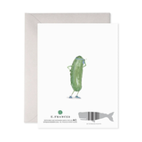 back of the pickleball birthday greeting card with coordinating envelope