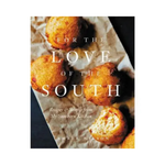 Book cover of 'For the Love of the South' with fried food on a white background