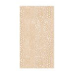 Beige patterned paper  guest towel with white dots on a beige background