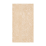Beige patterned paper  guest towel with white dots on a beige background