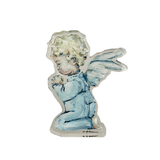 Decorative angel figure with wings on a white background