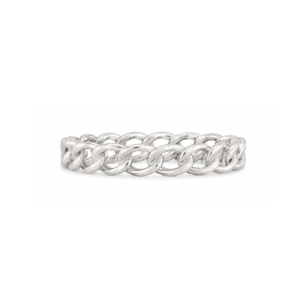SILVER CHAIN LINK RING 