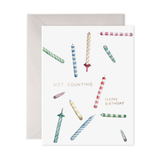 not counting candles birthday greeting card with coordinating envelope