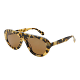 Freyrs Jett Sunglasses with tortoiseshell frame and brown lenses on a white background