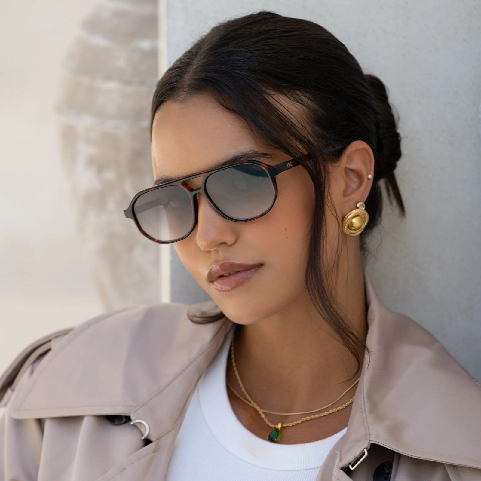 styled acetate unisex tortoise sunglasses