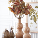 light brown ceramic double bubble vase, available in two sizes