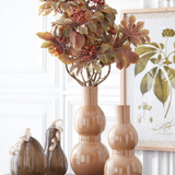 light brown ceramic double bubble vase, available in two sizes