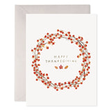 Card, Autumn Berry Wreath (Thanksgiving)