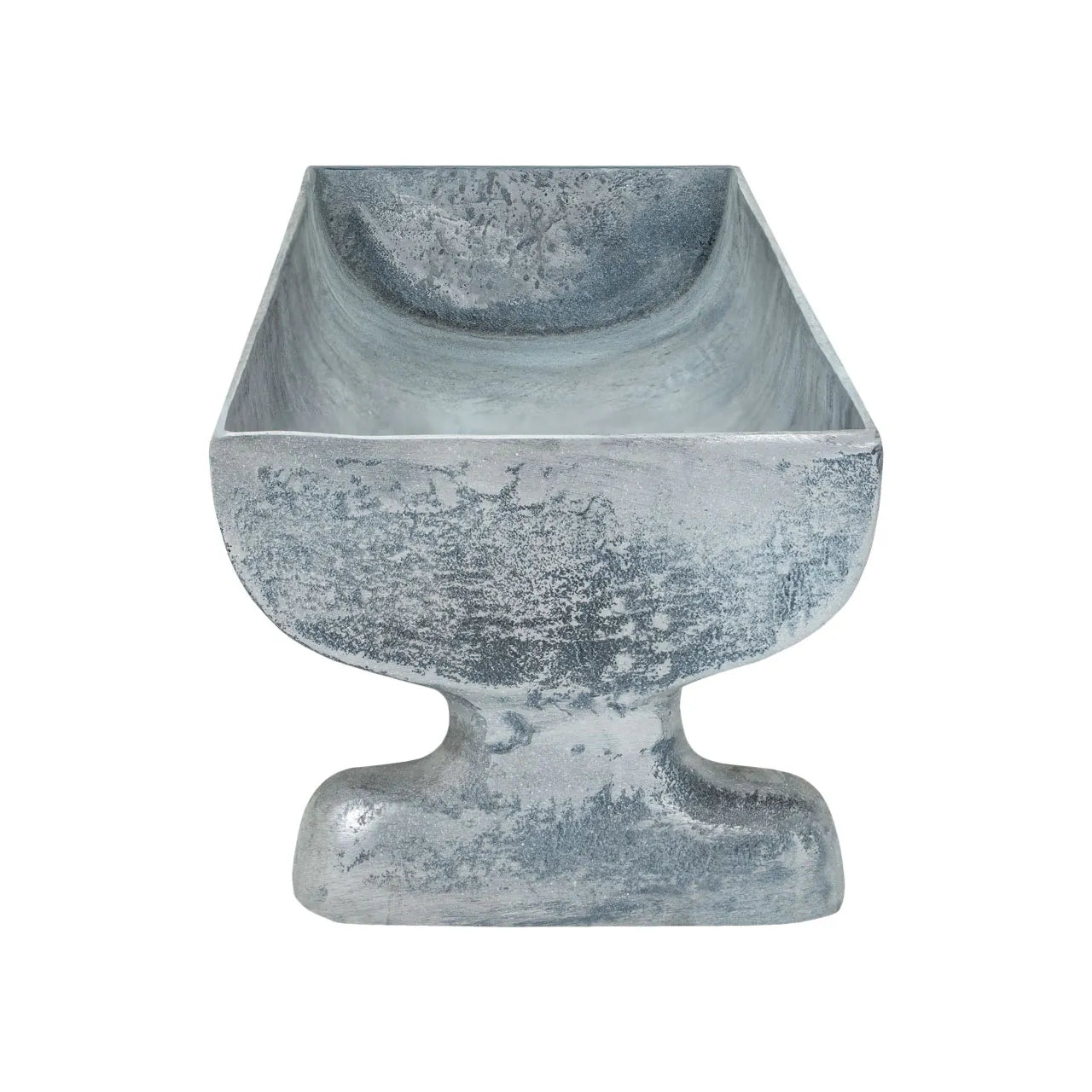 elongated jarlas footed tray on white background
