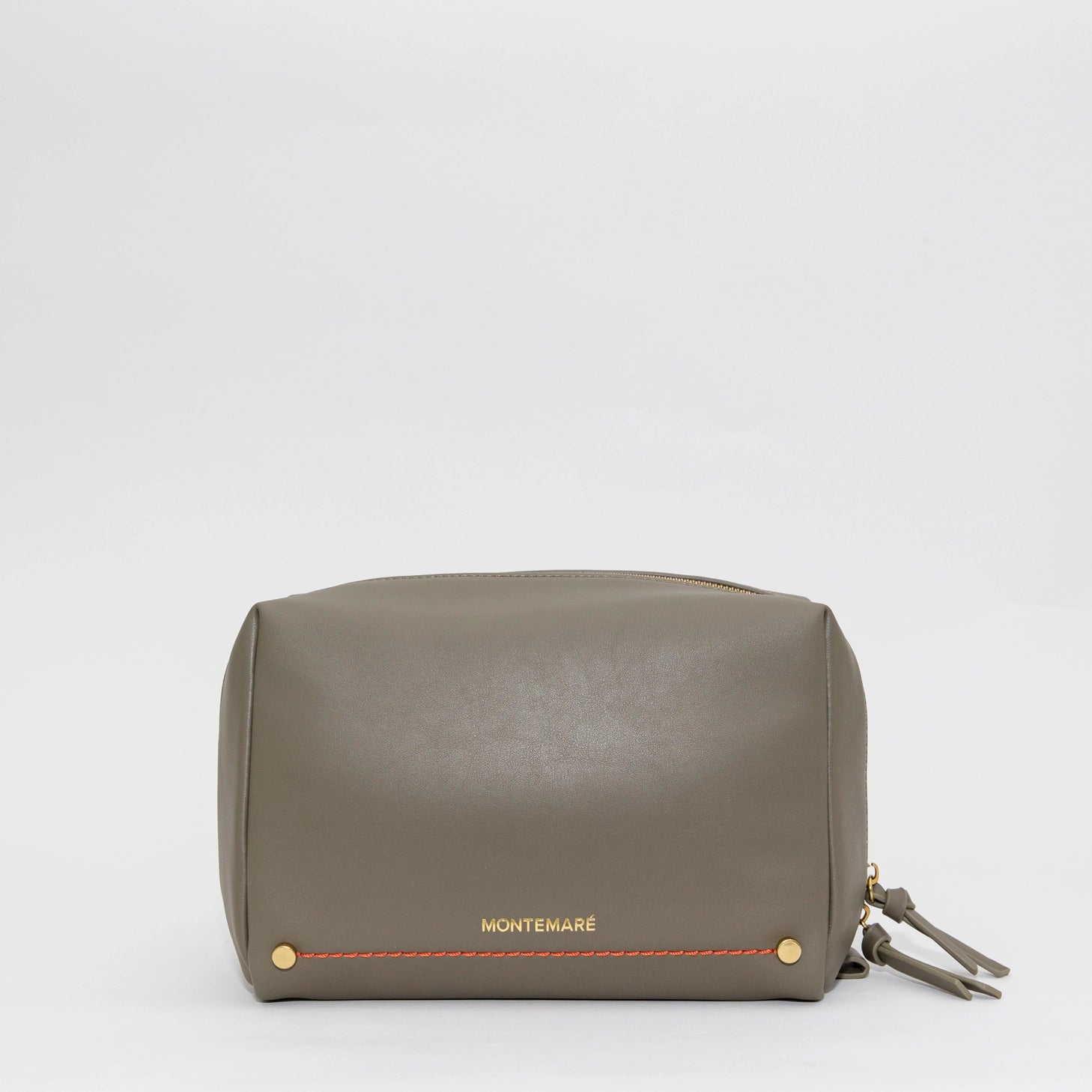  Montemare Roma Standing Toiletry Case in Olive on a white background