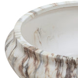multicolor marble-like bowl on white background