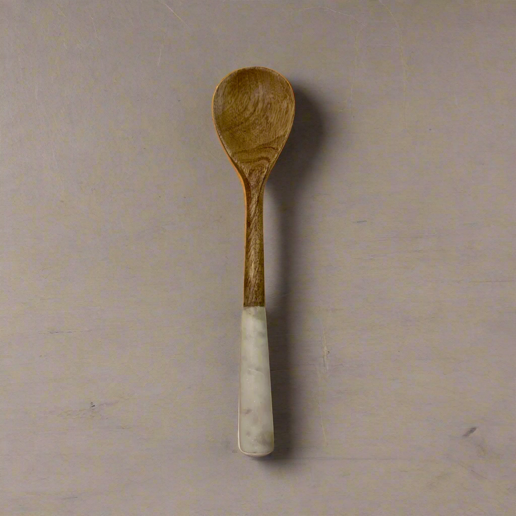 davies wooden and marble spoon/server