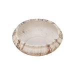 multicolor marble-like bowl on white background